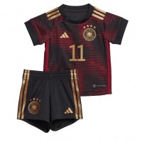 Deutschland Mario Gotze #11 Auswärts Trikotsatz Kinder WM 2022 Kurzarm (+ Kurze Hosen)
